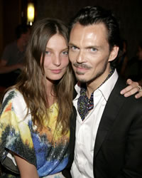 Daria Werbowy and Matthew Williamson at the Launch of his H&M High Summer Party