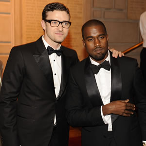 Justin Timberlake and Kanye West  Courtesy The Metropolitan Museum of Art/Don Pollard